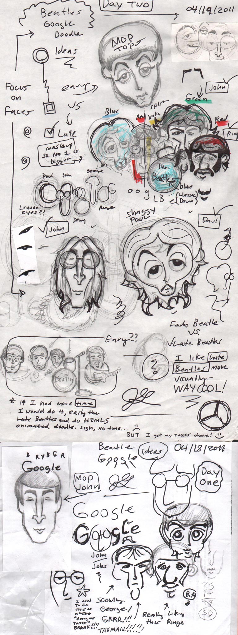 Google Doodle Beatles Draft 2012