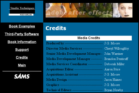 Sams Book Webpage