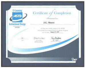 ASTD Certificate